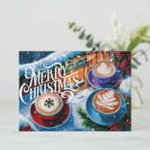 Kaffeeliebhaber Weihnachtskarte Nr. 6 Feiertagskarte (Stehend Vorderseite)