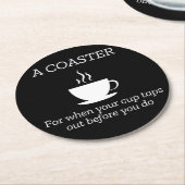 Kaffeeliebhaber, wenn Ihr Cup Stecht Runder Pappuntersetzer (Angewinkelt)