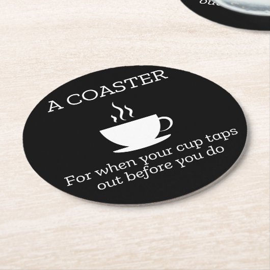Kaffeeliebhaber, wenn Ihr Cup Stecht Runder Pappuntersetzer (Angewinkelt)