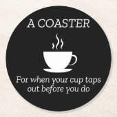 Kaffeeliebhaber, wenn Ihr Cup Stecht Runder Pappuntersetzer (Vorderseite)