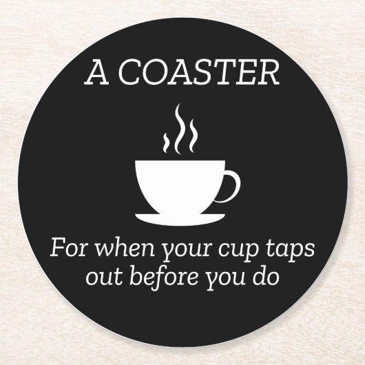 Kaffeeliebhaber, wenn Ihr Cup Stecht Runder Pappuntersetzer (Vorderseite)