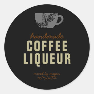 Kaffeelikör Runder Aufkleber