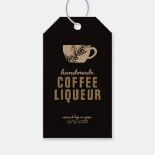 Kaffeeliköschchen Tag Geschenkanhänger