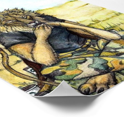 Kaffeelion-Poster Poster (Ecke)