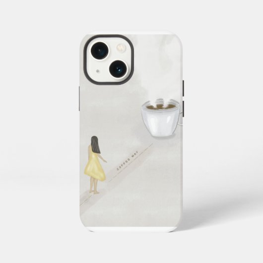 Kaffeemädchen iPhone Hülle (Rückseite)