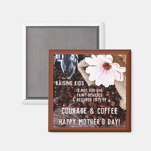 Kaffeemädchen Magnet (Vorderseite/Rückseite)