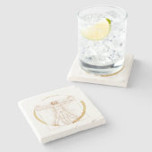 Kaffeemann Steinuntersetzer (Seitenansicht)