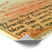 Kaffeemaschine 1884 Werbekarte Poster (Ecke)