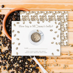 Kaffeemaschine Babydusche Wie groß ist der Bauch d Begleitkarte