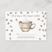 Kaffeemaschine Babydusche Wie groß ist der Bauch d Begleitkarte (Vorderseite)