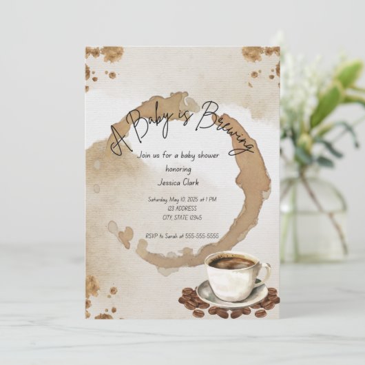 Kaffeemaschine Einladung (Stehend Vorderseite)