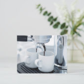 Kaffeemaschine Espresso Postkarte (Stehend Vorderseite)