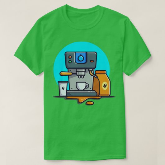 Kaffeemaschine Espresso Tasse Cup und Coffee Pack T-Shirt (Design vorne)