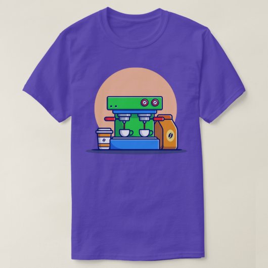 Kaffeemaschine Espresso Tasse Cup und Kaffeepack1 T-Shirt (Design vorne)
