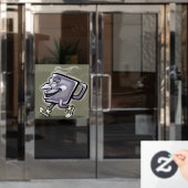 Kaffeemaschine Fensteraufkleber (Büro Tür)