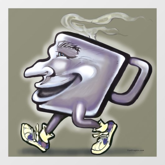 Kaffeemaschine Fensteraufkleber (Blatt)