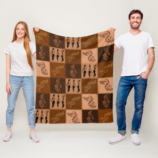 Kaffeemaschine. Flickwerk Fleecedecke (Beispiel)