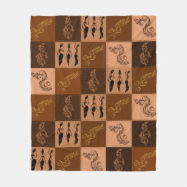 Kaffeemaschine. Flickwerk Fleecedecke