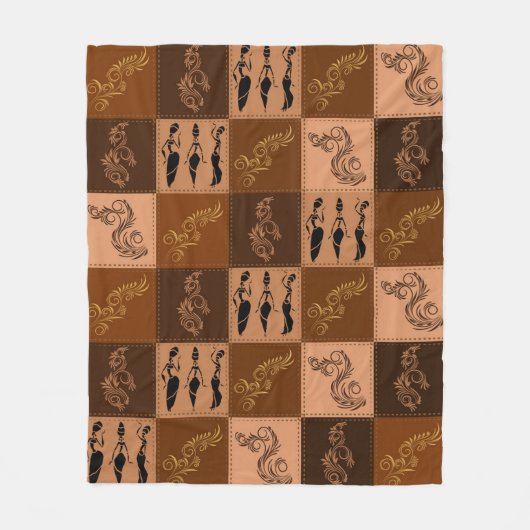 Kaffeemaschine. Flickwerk Fleecedecke (Vorderseite)