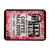 Kaffeemaschine - Funny Vintage Ad Magnet (Horizontal)