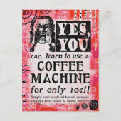 Kaffeemaschine - Funny Vintage Ad Postkarte (Vorderseite)