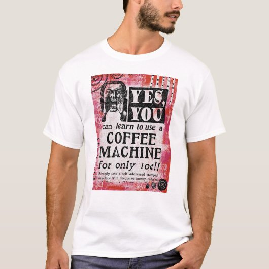 Kaffeemaschine - Funny Vintage Ad T-Shirt (Vorderseite)