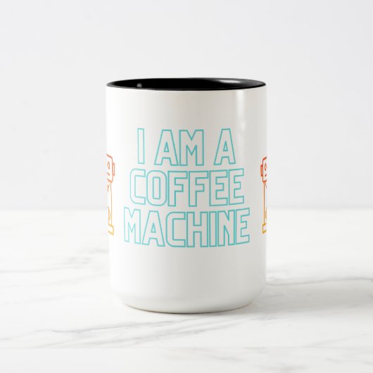 Kaffeemaschine Funny zitiert Klassische Tasse, 11 Zweifarbige Tasse (Mittel)