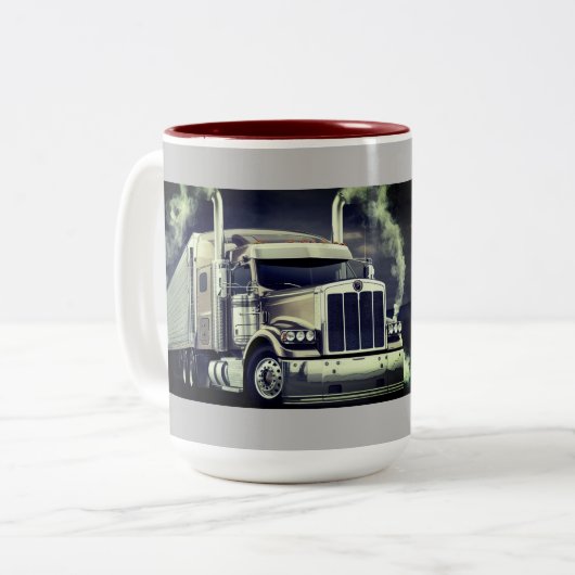 Kaffeemaschine für die Lkw-Fahrer Pro Zweifarbige Tasse (Vorderseite Links)