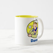 Kaffeemaschine für einen Elektro- oder Elektriker Zweifarbige Tasse (VorderseiteRechts)