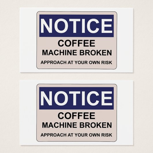 Kaffeemaschine gebrochen Spaß (Vorne & Hinten)