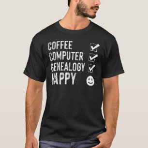 Kaffeemaschine Genealogie Genealogische Herkunft L T-Shirt