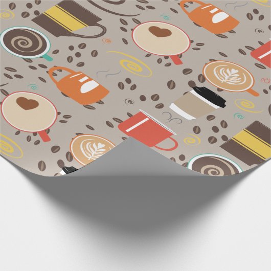 Kaffeemaschine Geschenkpapier (Ecke)