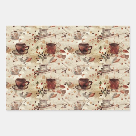 Kaffeemaschine Geschenkpapier Set (Vorderseite 3)