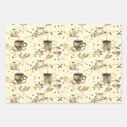 Kaffeemaschine Geschenkpapier Set (Vorderseite 2)