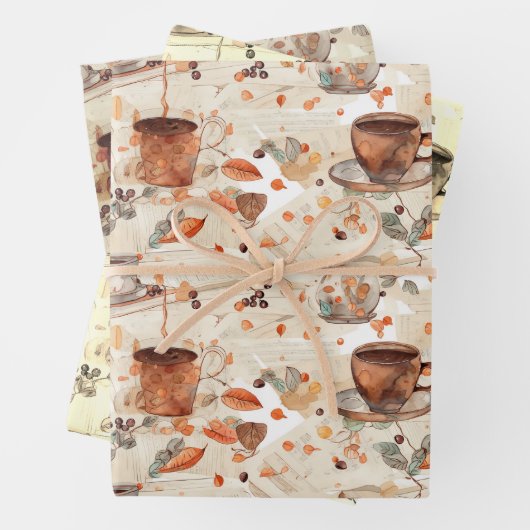 Kaffeemaschine Geschenkpapier Set (Beispiel)