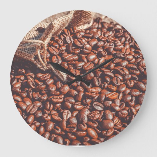 Kaffeemaschine Große Wanduhr (Vorderseite)