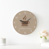 Kaffeemaschine Große Wanduhr (Zuhause)