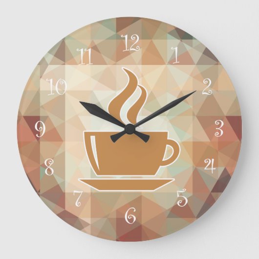 Kaffeemaschine Große Wanduhr (Vorderseite)