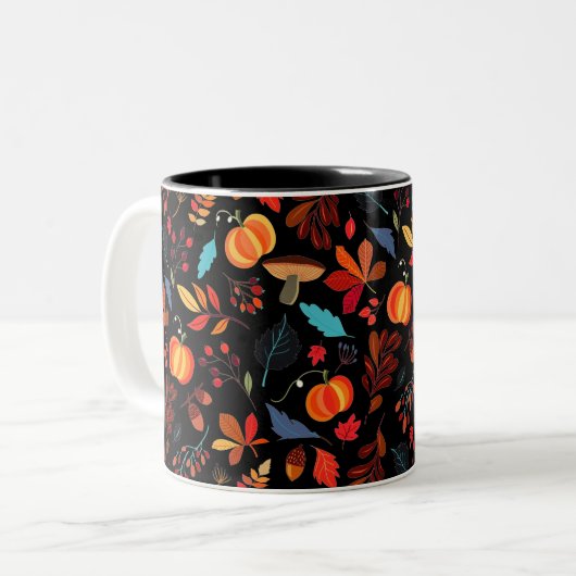 Kaffeemaschine im Herbst - Tasse wählen (Vorderseite Links)