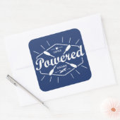 Kaffeemaschine Kayak Quadratischer Aufkleber (Umschlag)