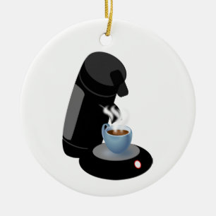 Kaffeemaschine Keramik Ornament