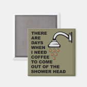 Kaffeemaschine Kopf Funny Kühlschrankmagnet (Vorderseite/Rückseite)