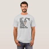Kaffeemaschine Kopf Funny T - Shirt (Vorne ganz)