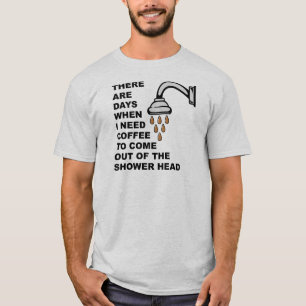Kaffeemaschine Kopf Funny T - Shirt