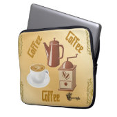 Kaffeemaschine Laptopschutzhülle (Vorderseite Links)