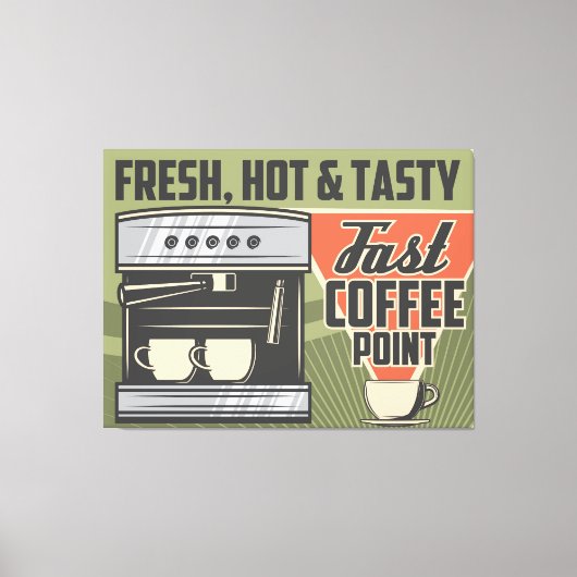 Kaffeemaschine Leinwanddruck (Vorderseite)
