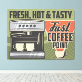 Kaffeemaschine Leinwanddruck (Insitu (Holzboden))