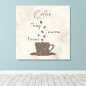 Kaffeemaschine Leinwanddruck (Insitu (Holzboden))