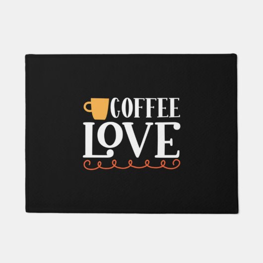 Kaffeemaschine Liebe Fußmatte (Vorderseite)