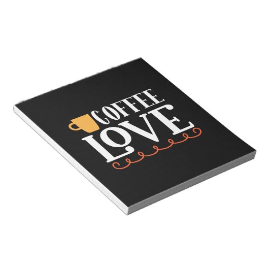 Kaffeemaschine Liebe Notizblock (angewinkelt)